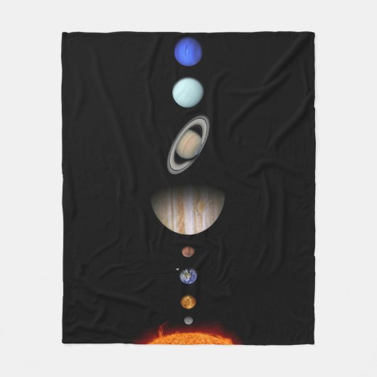 Polaire PLANÈTES de la couverture faite sur commande (Devant)