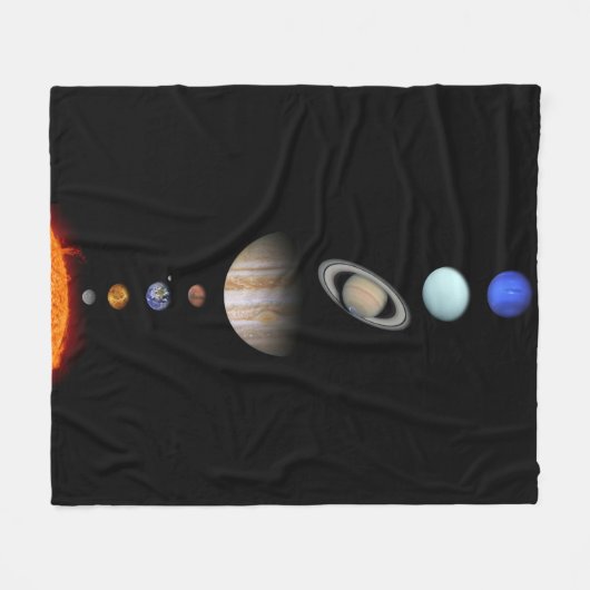 Polaire PLANÈTES de la couverture faite sur commande (Devant (Horizontal))
