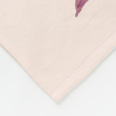 Polaire Plumes Boho aquarelle customisée couverture (Coin)