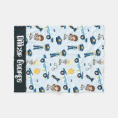 Polaire Police ajouter nom bébé garçons couverture (Devant (Horizontal))