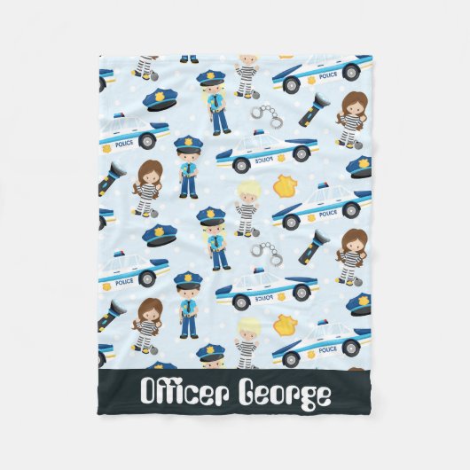 Polaire Police ajouter nom bébé garçons couverture (Devant)
