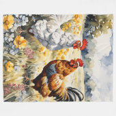 Polaire "Poulets en fleur : Enchanter la couverture en pol (Devant (Horizontal))
