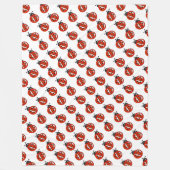 Polaire Poussettes rouges et blanches Jeter la couverture (Devant)