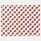 Polaire Poussettes rouges et blanches Jeter la couverture (Devant (Horizontal))