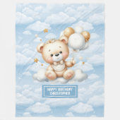 Polaire Première couverture en peluche d'anniversaire avec (Devant)