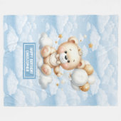 Polaire Première couverture en peluche d'anniversaire avec (Devant (Horizontal))