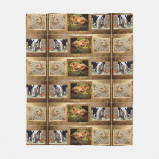 Polaire Quelques poulets et une couverture de cheval