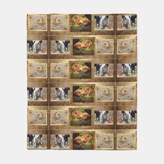 Polaire Quelques poulets et une couverture de cheval (Devant)