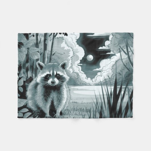 Polaire Raccoon dans la couverture de la flotte de compens (Devant (Horizontal))