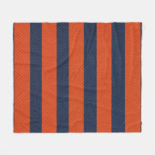Polaire Rayures et couverture bleues et oranges de (Devant (Horizontal))