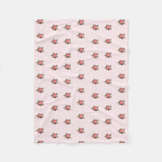 Polaire Rayures et couverture roses d'ouatine de roses