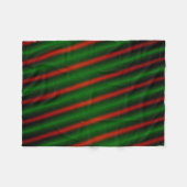 Polaire Rayures ou lignes rouges et vertes couverture (Devant (Horizontal))