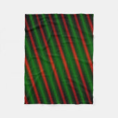 Polaire Rayures ou lignes rouges et vertes couverture (Devant)