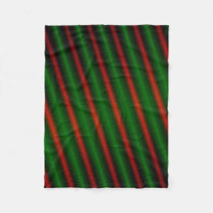 Polaire Rayures ou lignes rouges et vertes couverture