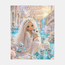 Respirez Rêvez Créez Couverture Douillette Enchant