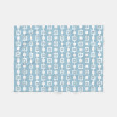 Polaire Rétro couverture carrée blanche faite sur commande (Devant (Horizontal))