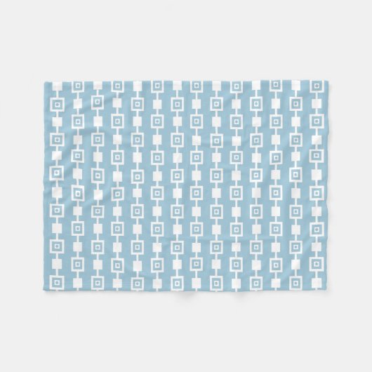 Polaire Rétro couverture carrée blanche faite sur commande (Devant (Horizontal))