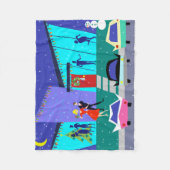 Polaire Rétro couverture d'ouatine de Noël de bande (Devant)