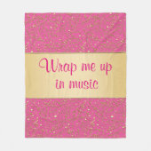 Polaire Rose ou toute couverture de notes de musique de (Devant)