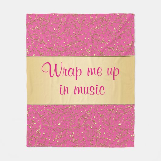 Polaire Rose ou toute couverture de notes de musique de (Devant)