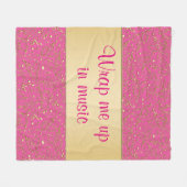 Polaire Rose ou toute couverture de notes de musique de (Devant (Horizontal))