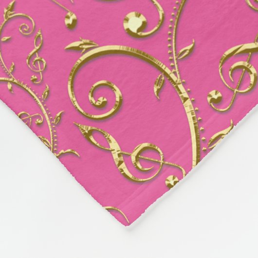 Polaire Rose ou toute couverture de notes de musique de (Coin)