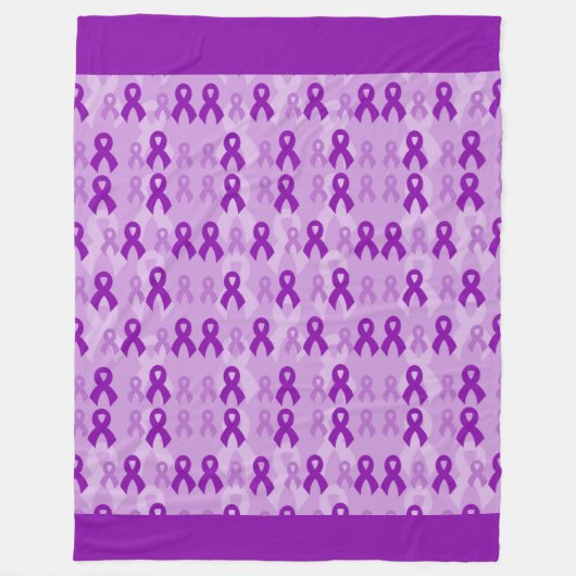 Polaire Rubans violets...Fibre couverture en molleton (Devant)
