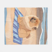 Polaire SABLE N'SEA Chow Chow couverture de plage pour chi (Devant (Horizontal))