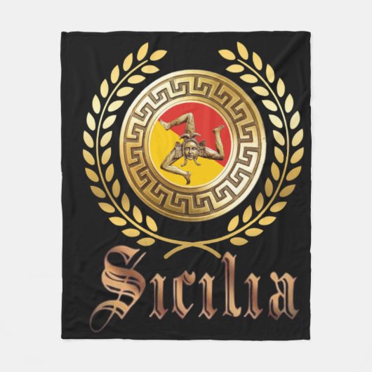 Polaire Sicile Drapeau et couverture cadeau Emblem (Devant)