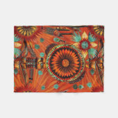 Polaire Soft Turquoise "Echos complexes" Couverture en pol (Devant (Horizontal))