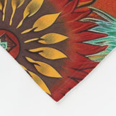 Polaire Soft Turquoise "Echos complexes" Couverture en pol (Coin)