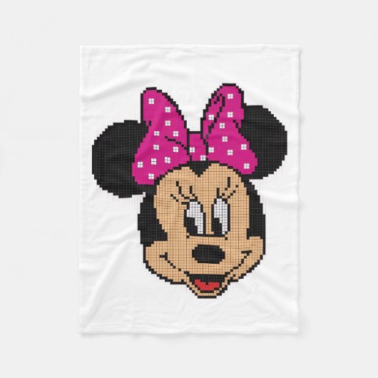 Polaire Souris en pixel art avec couverture en molleton à  (Devant)