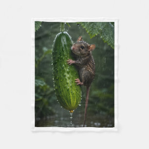 Polaire Souris sur couverture Sherpa au concombre