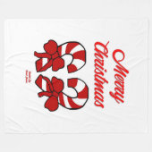 Polaire Sucres de canne de Noël Grosse couverture en polai (Devant (Horizontal))