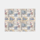 Polaire Timbre postal Pépinière imprimé Couverture bébé (Devant (Horizontal))