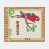 Polaire Tropical Jungle Couverture personnalisée (Devant (Horizontal))