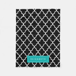 Polaire Turquoise et couverture noire d'ouatine de