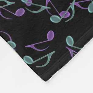 Polaire Turquoise et couverture pourpre d'ouatine de notes