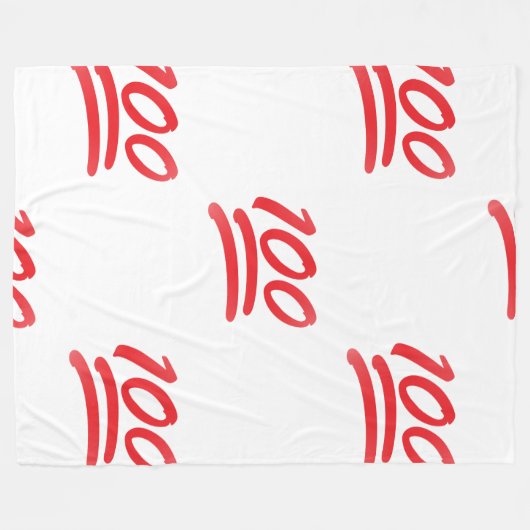 Polaire une couverture de cent emoji (Devant (Horizontal))