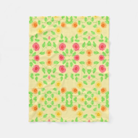 Polaire Une Couverture Designer Avec Jaune Beurre (Devant)