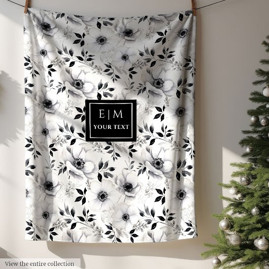 Polaire Une couverture florale monochrome tendance pour un