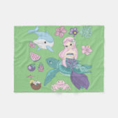 Polaire Une couverture "Sous la mer" pour les filles. (Devant (Horizontal))