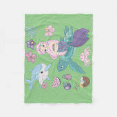 Polaire Une couverture "Sous la mer" pour les filles. (Devant)