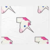 Polaire unicorn emoji couverture (Devant (Horizontal))