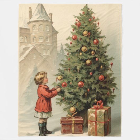 Polaire Vertu victorienne Storied Couverture de Noël (Devant)