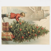 Polaire Vertu victorienne Storied Couverture de Noël (Devant (Horizontal))