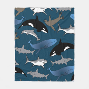 Polaire Vie marine, faune et flore, couverture en toison
