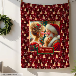 Polaire Vintage couverture de vacances M & Mme Claus Cosy 