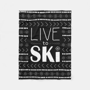 Polaire Vivez pour skier couverture - noir