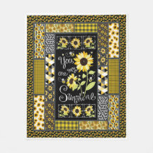 Vous êtes ma couverture de motif de tournesols Sun